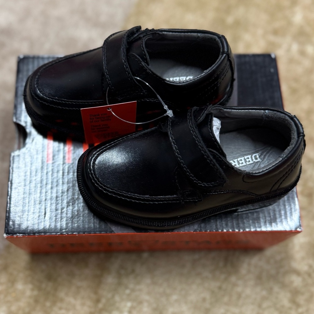 NIB Deer Stags Kids Black Dress Shoes